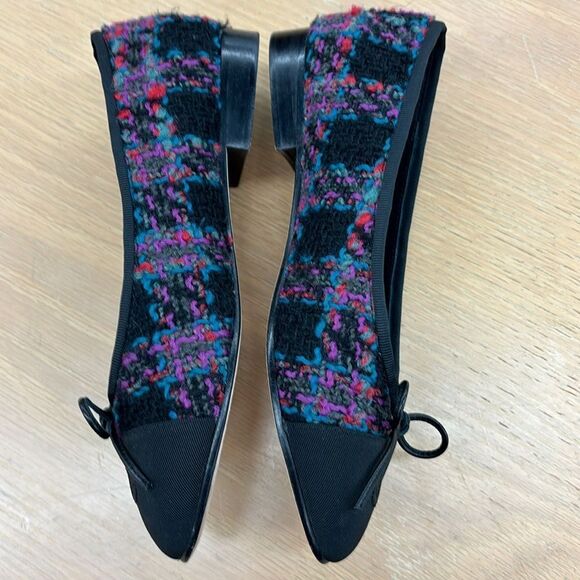 Chanel Tweed  Flats Size 37 / Like New - Picture 2 of 7